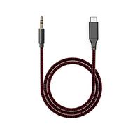 Cavo da AUX a USB C, da USB C a Aux per Samsung S20 per auto USB C a jack da 3,5 mm, adattatore audio compatibile con Samsung S21 Ultra S20 Ultra Note 20 10 Plus per autoradio (rosso)
