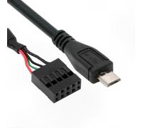 Cavo da connettore MB a Micro USB 2.0 da 50 cm per mini monitor, sensore da 9 pin e 10 pin a 5 pin.