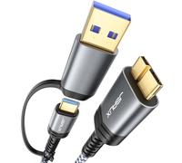 Cavo da Micro B a USB C/A 0.5m 20Gbps Cable Tipo C/USB 3.0 a a per Disco Rigido