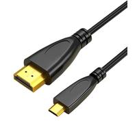 Cavo da micro HDMI a HDMI 4K ad alta velocità da HDMI a Micro HDMI tipo D, adattatore ARC HDR UHD 3D 4K a 60Hz, supporta audio Ethernet, compatibile con Hero, Raspberry, DSLR, fotocamera, laptop, TV,