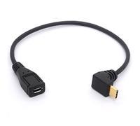 Cavo da micro USB a tipo C, da USB C maschio angolato di 90 gradi a Micro B femmina, adattatore convertitore OTG per Pro, laptop, dispositivi Android