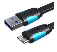 Cavo da micro USB a USB a 3.0, lunghezza 0,25 m, colore nero, connessione tipo maschio-maschio, ideale per trasferimento dati e ricarica efficiente. *