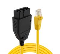 Cavo da OBD a Ethernet per BMW, interfaccia ENET OBD2, cavo RJ45, codifica moduli di programmazione F-Series che nascondono diagnosi ENET linea dati E-sys Icom per OBDII, giallo