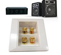 - Cavo da parete per altoparlante, presa da parete per altoparlante, piastra da parete per home cinema, piastre audio da parete per cavo altoparlante, morsetti di collegamento a banana per