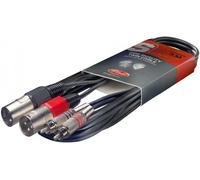 CAVO DA RCA A XLR, 2X MASCHIO A MASCHIO, 3M STC3CMXM (STAGG) Qtà X 1