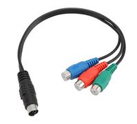 Cavo da S-Video a RCA, adattatore da 7 pin maschio a 3 RCA femmina, cavo convertitore da S-Video ad AV ad alta precisione per decoder e connessione