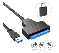 Cavo da SATA a USB Adattatore per driver rigido da USB 3.0/tipo C a SATA III per disco rigido HDD/SSD SATA III da 2,5" Convertitore USB SATA