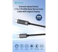 Cavo da type c a type c 60w ricarica rapida devia 1,2mt con lcd