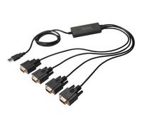 Cavo ® da USB 2.0 a 4xRS232, Adattatore Nero, Nero, 1,5 m, USB 2.0, 4x RS-232, Maschio, Maschio