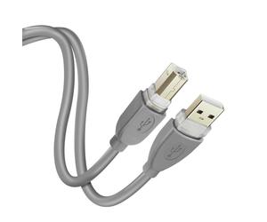 Cavo da USB-A 2.0 a USB-B 2.0 trasferimento veloce stabile 1,8m LinQ grigio