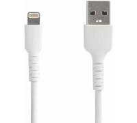 Cavo da USB-A a Lightning da 2 m bianco - Robusto cavo in fibra aramidica da USB tipo A - Certificato Apple Mfi (RUSBLTMM2M)