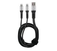 Cavo con doppio connettore, Usb > Apple 8 Pin - 100 cm - Nero