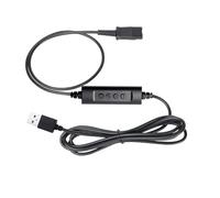 Cavo da USB a QD | Cavo Audio da USB a Quick Disconnect per Cuffie Cablate Plantronics | Pulsanti Integrati Inline per Mute e Controllo Volume | Per PC, MacBook, Skype, Lync Softphone