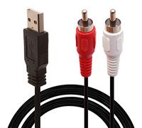 Cavo da USB a RCA, cavo da RCA a USB, USB 2.0 maschio a 2 RCA maschio Video AV A/V Converter Videocamera Audio Capture Card Splitter Cavo adattatore per TV/Mac/PC (5 Ft/1,5 metri)