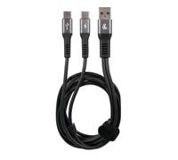 Lampa 38699 Cavo con Doppio connettore, USB > Type-C - 100 cm - Nero
