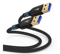 Cavo da USB a USB, 1,8 m, cavo USB A a USB A, cavo USB 3.0 da maschio a maschio, cavo da tipo A a doppio lato, cavo di trasferimento dati per computer, PC, laptop, dispositivi di raffreddamento, hard