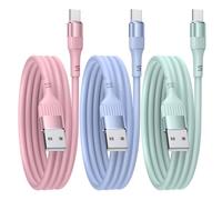 Cavo da USB a USB C 【Confezione da 3 pezzi】 Cavo di ricarica rapida da USB A a USB C per iPhone 16/15 Pro, Samsung Galaxy S24/S23/S22/S21Huawei P9 Pixel 7/6, iPad Switch PS5, ecc.