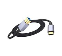 Cavo da USB B a tipo C intrecciato in nylon per uso ufficio per stampanti, docking station, scanner, dischi rigidi esterni, linea dati, cavo per stampante USB C intrecciato in nylon