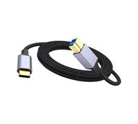 Cavo da USB B a tipo C intrecciato in nylon per uso ufficio per stampanti, docking station, scanner, dischi rigidi esterni, linea dati, cavo per stampante USB C intrecciato in nylon
