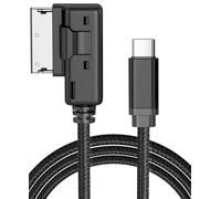 Cavo da USB-C a AMI Aux per iPhone 15/16/17, certificato Apple MFi, 0,9 m | Cavo audio da USB di tipo C a MMI, compatibile con Audi A3/A4/A5/A6/A8/S4/S6/S8/TT, nylon intrecciato