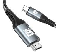 Cavo da USB C a HDMI 4K 1M, [Compatible Thunderbolt 4/3] Cavo USB tipo C a HDMI, nylon intrecciato compatibile con i Phone17 16 15 Pro Max Air, MacBook Pro/iPad Pro/Air, Apple TV, Samsung S25/S24/S23