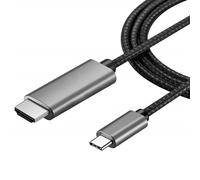 INF Cavo da USB-C a HDMI 4K 2 Metri, Cavo da USB C a HDMI, UHD 4K / 30Hz, Cavo Adattatore da USB Tipo C a HDMI, 2 Metri