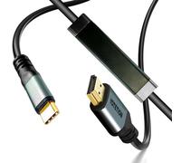 Cavo da USB C a HDMI da 6,3 m, 4 K 60 Hz, 1080p, cavo lungo da tipo C a HDMI, compatibile con iPhone 15-16-17, MacBook Pro/Air, iPad, Mac Mini, Galaxy, XPS, HDMI (display) compatibile con TV, monitor