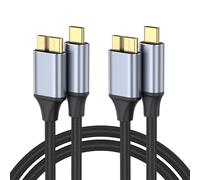 Cavo da USB C a Micro B, 10 Gbps, cavo esterno HDD/SSD in nylon intrecciato resistente per Seagate/WD/Toshiba, compatibile con MacBook, iPad, Samsung Galaxy, iPhone 16/15 e altri 4 m, confezione da 2