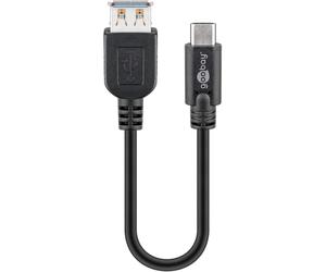 Cavo da USB-C a Presa USB Tipo A, Nero, 0.2 m Lunghezza del Cavo | EWENT