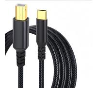 Cavo da USB C a USB B, da tipo C a tipo B, cavo OTG per stampante MacBook Pro, Air, MIDI per pianoforte digitale Yamaha Casio, tastiera MIDI, controller DJ, DAC a iPad, stampante e fax, nero