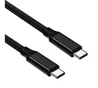 Cavo da USB C a USB C, cavo USB C 3.2 Gen 2 1 m - 4K UHD 20 Gbps USB C cavo da 100 W PD cavo di ricarica rapida Thunderbolt 3 per Oculus Quest, MacBook Pro, iPad Pro, Galaxy S20, nylon intrecciato, nero.