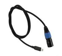 Cavo da USB-C a XLR per interfacce audio, 1 m/2 m/3 m, placcato oro, compatibile con amplificatori, altoparlanti, console mixer, nero (1 m)