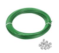 Cavo d'acciaio 1/16\" rivestito vinile 20m per crimpatura verde con manicotto