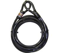 Cavo d'acciaio con occhielli Security Plus 0290 Nero Occhielli per lucchetto