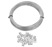 Cavo d'acciaio inossidabile 1,8mm 30M per arrampicata con 30 fascette