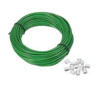 Cavo d'acciaio rivestito in vinile 1/8\" 66ft per crimpatura verde