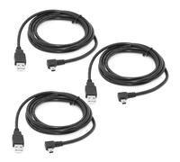 Cavo dati da 3X 1,8M Mini USB tipo B 5 pin maschio angolato a sinistra di 90 gradi a USB 2.0 maschio colore nero