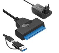 Cavo dati da SATA to USB Adattatore da USB 3.0 a disco rigido sata,Compatibile con dischi rigidi esterni e interni Adattatori SSD/HDD da 2,5 3,5 pollici Supporto per sistemi operativi Windows, Mac