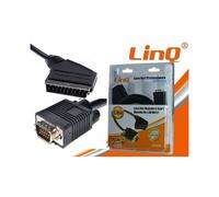 CAVO DATI DA VGA MASCHIO A SCART MASCHIO DA 1,8M 1.8 METRI LINQ A9040
