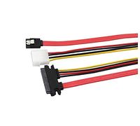 Cavo dati e di alimentazione SATA ATA Combo da 22 pin, cavo dati Serial ATA da 7 pin + cavo di alimentazione IDE LP4 a 4 pin, lunghezza: 40 cm (SATA + Serial ATA + IDE)