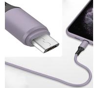 Cavo dati in silicone da 1,8 m per cellulare, colore a scelta, per ricarica rapida, liquido morbido, adatto per la porta di ricarica Android.