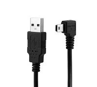 Cavo dati maschio da mini USB tipo B, 5 pin, maschio, angolato a sinistra di 90 gradi a USB 2.0 maschio, con ferrite di 3 m, Xiwai.
