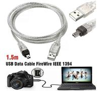 Cavo dati Mini DV USB da 1,5 m compatibile con videocamere Sony, JVC e Panasonic per l'acquisizione video e l'editing su PC.