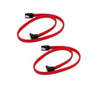 Cavo dati SATA 3.0III SATA3 7 pin 6 Gb/s da 50 cm con guaina in nylon (rosso)