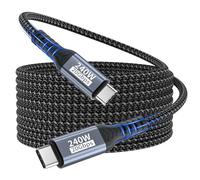 Cavo dati USB-C,cavo USB-C da 3m,20 Gbps USB 3.2 Gen2×2 240W,ricarica - Cavo video 5K@60 Hz 4K@144 Hz Cavo di ricarica da PD3.1 per iPhone 17 Pro Max/Plus/Pro/iPhone 16/15/MacBook Pro/iPad Pro,PSSD