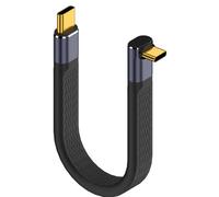 Cavo dati USB C da 40 gbps da 240 W, ricarica rapida, cavo in silicone corto, resistente al movimento, cavo corto di ingresso tipo C