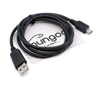 Cavo dati USB compatibile con Garmin Camper 770 LMT-D, Camper 780, Dakota 10, Dakota 20, DashCam 30, Dezi LGV700, mini USB 1 m, cavo dati OTB con panno per la pulizia dello schermo mungoo