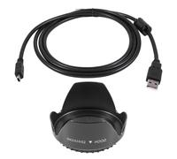 Cavo dati USB per fotocamera con paraluce a petalo da 52 mm per Nikon D5200 D5100 D3200 Kit F3.5-5.6G