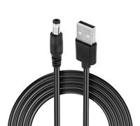 Cavo DC 5V, Spina per Alimentazioni, Connettore USB, Alimentazione USB a Spina DC Universale 0.5A, 0.8m, Connettore DC 5.5 x 2.1mm, Adatto per LED Router Smartphone, Cavo Rapido e Sicuro Resistente