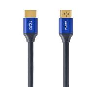 Dcu tecnologic Cavo universale hdmi 2.0 blue edition con connettori placcati oro 24k, cavo rivestito in pvc ad alta flessibilità, connettori alloggiamento in alluminio, blu